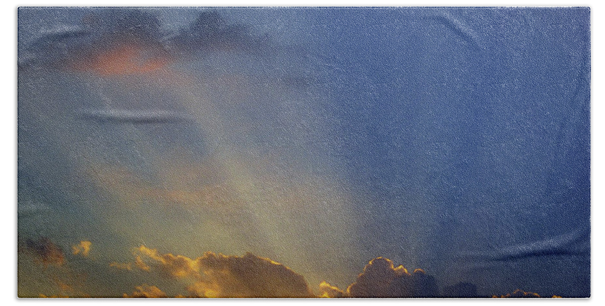 Sky Hand Towel featuring the photograph God Rays by Jeff Phillippi