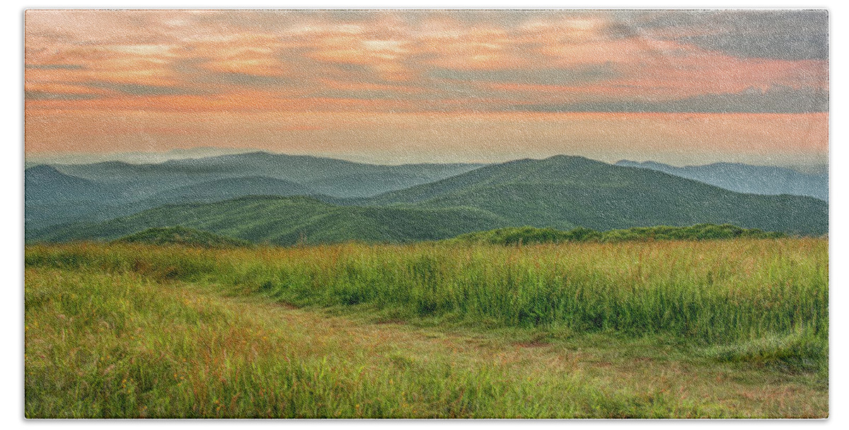 Appalachian Trail Hand Towel featuring the photograph Go Gently Into That Good Night by Marcy Wielfaert