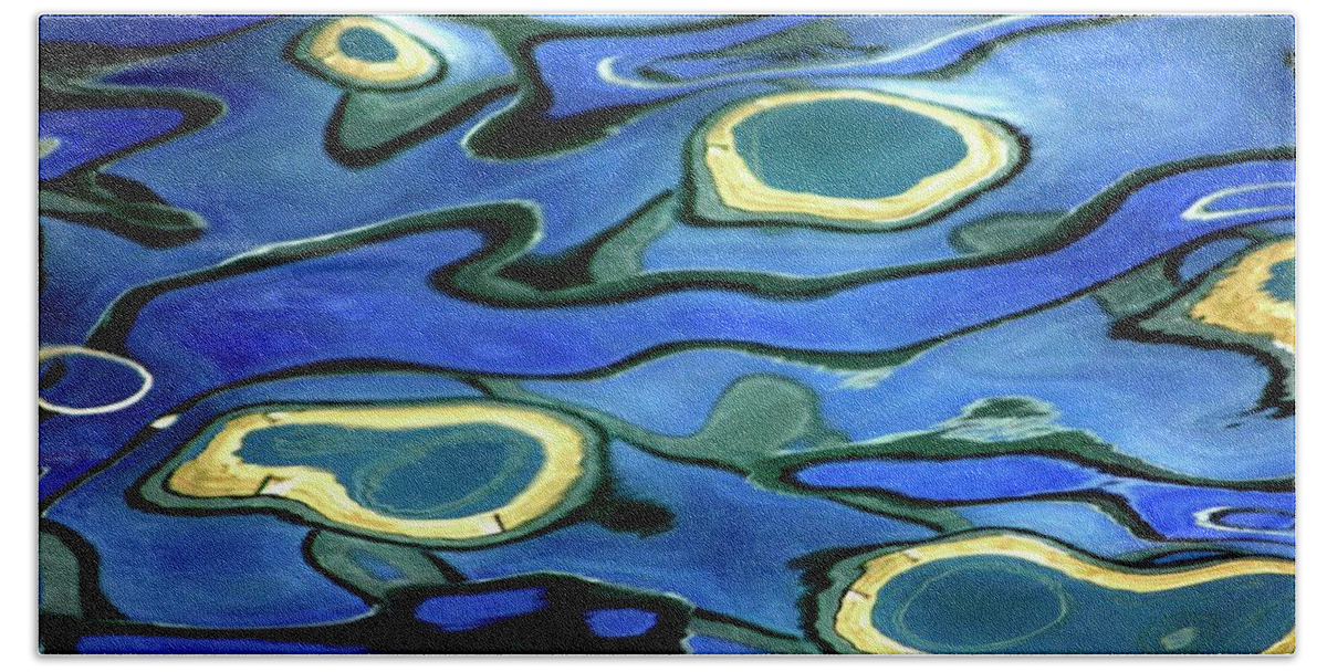 Sea; Water; Reflection; Abstract; Ocean; Colour; Colourful; Abstract Photography; Andrew Hewett; Artistic; Interior; Quality; Images; New; Modern; Creative; Beautiful; Exhibition; Lovely; Seascapes; Awesome; Water; Abstract Reflections; Light; Abstract Photography; Decor; Interiors; Calendar; Fine Art; Andrew Hewett; Water; Photographs; Fineart America; Unique; Fun; Award; Winning; Wonderful; Famous; Https://andrew-hewett.pixels.com/;https://waterlove.co.za/; ;https://hewetttinsite.co.za/ Hand Towel featuring the photograph Golden Lillies by Andrew Hewett