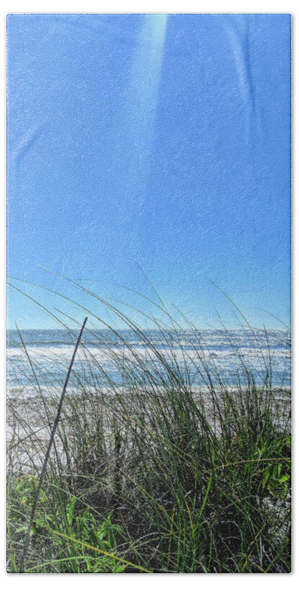 Beach Hand Towel featuring the photograph Gulf Breeze by Portia Olaughlin