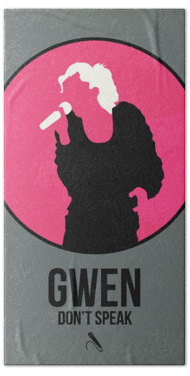 Gwen Stefani Hand Towel featuring the digital art Gwen Stefani by Naxart Studio