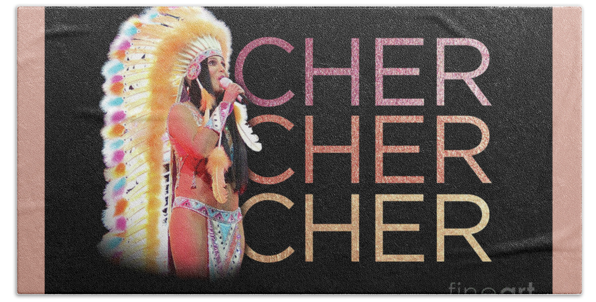 Cher Bath Towel featuring the digital art Half Breed Cher by Cher Style