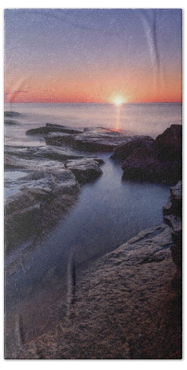 Summer Solstice Bath Towel featuring the photograph Halibut Pt. Summer Solstice by Michael Hubley