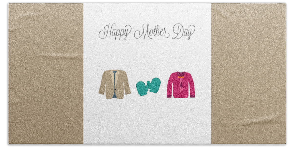 Happy Hand Towel featuring the digital art Happy mothers day by Ize Barbosa DIAMOND IS FOREVER