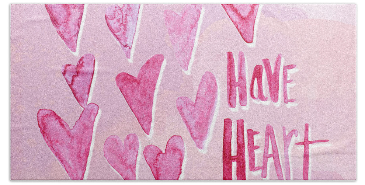 Have Bath Sheet featuring the mixed media Have Heart by Sd Graphics Studio