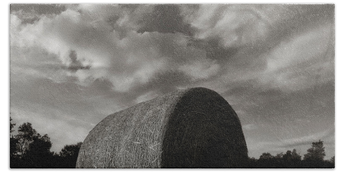 Hay Hand Towel featuring the photograph Hay Bale 2 by Jerry LoFaro
