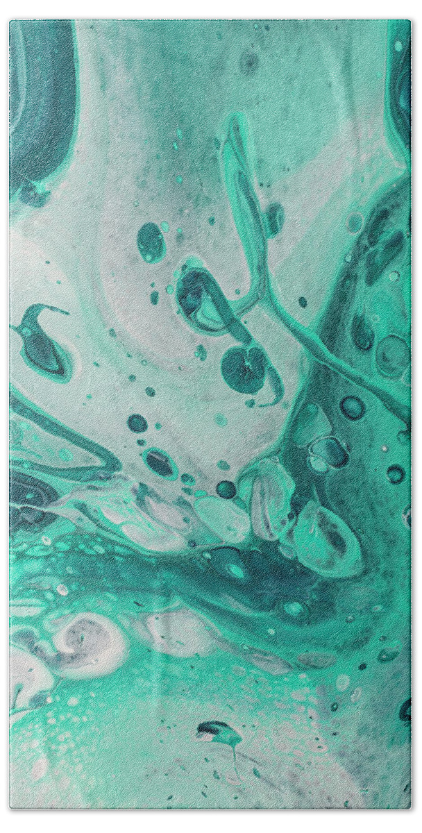Abstract Bath Towel featuring the painting Hidden Galaxy by Darice Machel McGuire