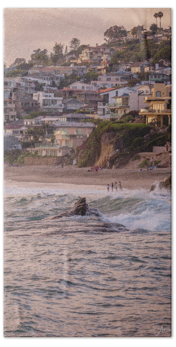 Ocean Bath Towel featuring the photograph Homes With a View by Aaron Burrows