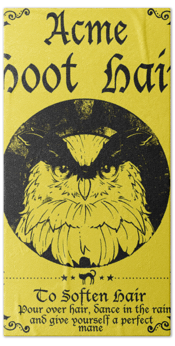 Owl Hand Towel featuring the digital art Hoot Hair by Long Shot