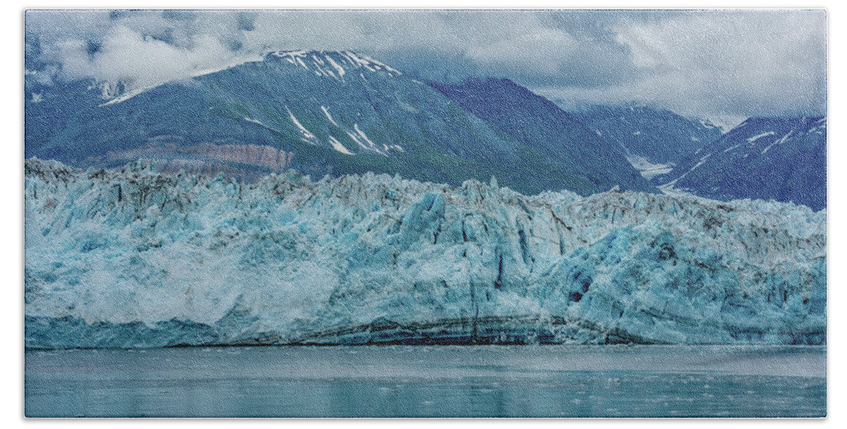 Frozen Bath Towel featuring the photograph Hubbard Glacier by Marcy Wielfaert