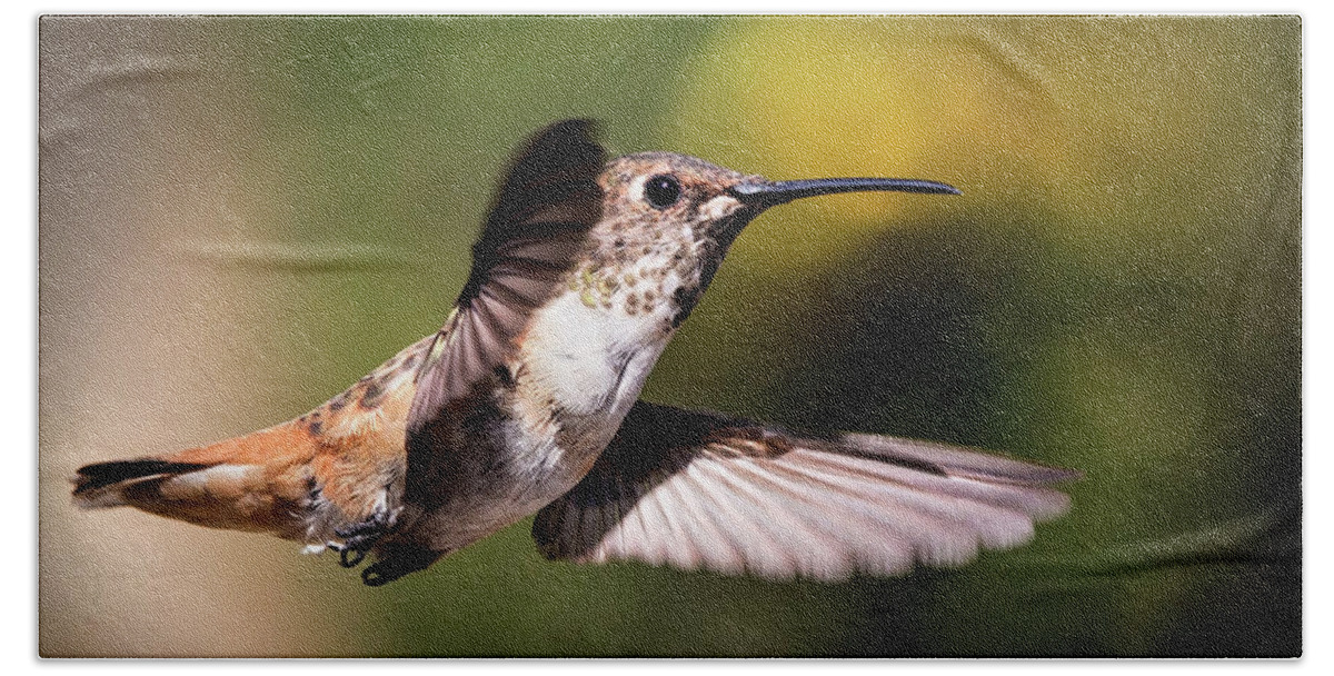 Hummer Bath Towel featuring the photograph Hummer 1 by Endre Balogh