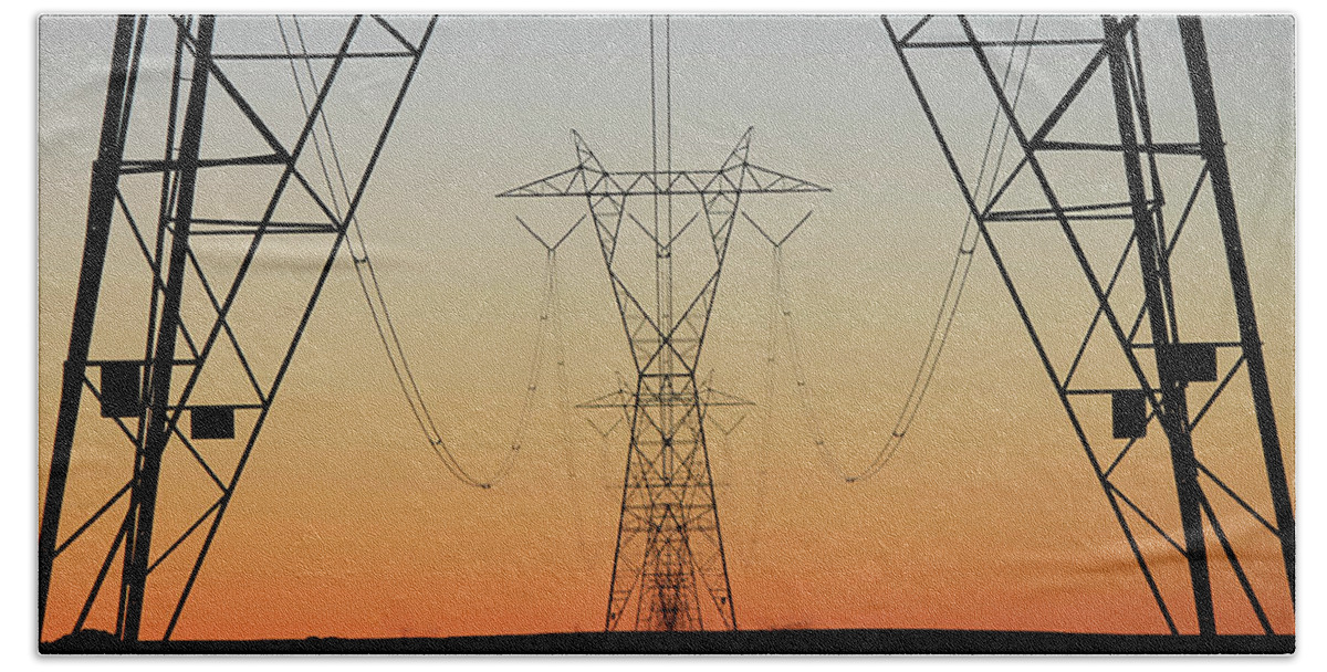 Infinity Hand Towel featuring the photograph Infinite Transmission by Jonathan Thompson