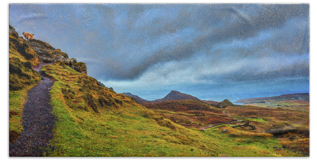 Landscape Bath Towel featuring the photograph Isle of Skye landscape #I1 by Leif Sohlman