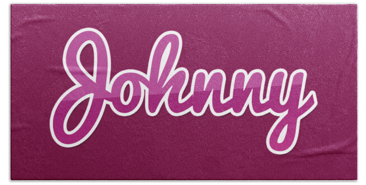 Johnny Bath Towel featuring the digital art Johnny #Johnny by TintoDesigns