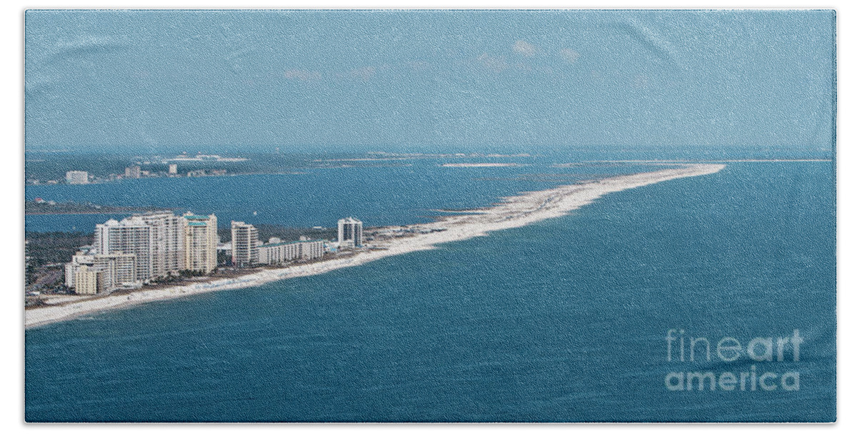 Johnson Beach Bath Towel featuring the photograph Johnson Beach by Gulf Coast Aerials -