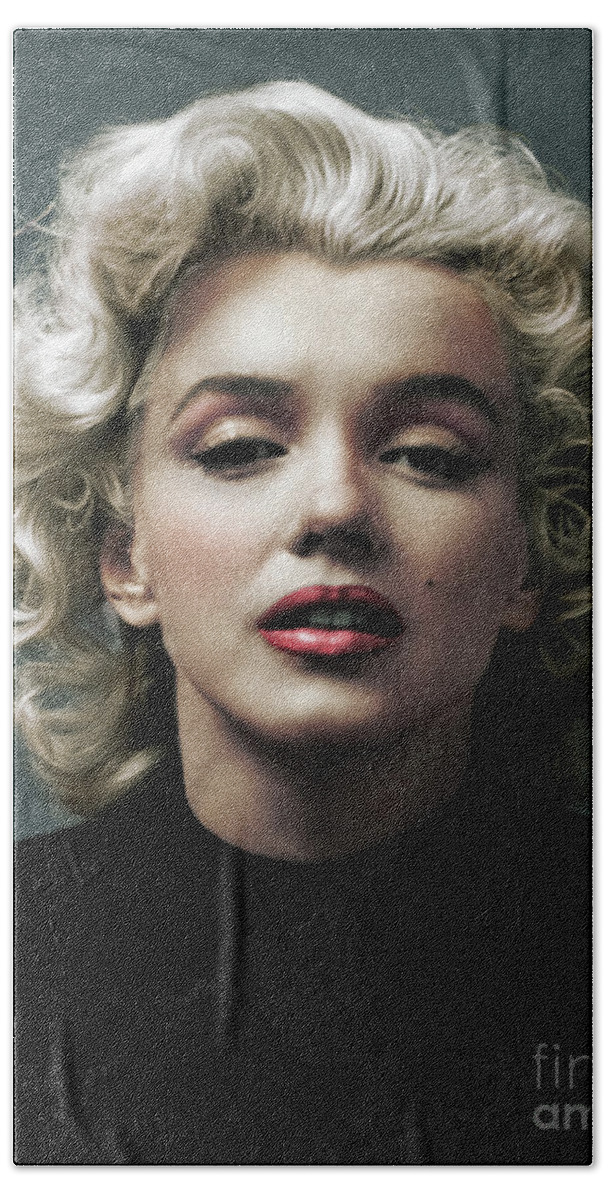 Marilynmonroe Hand Towel featuring the photograph Just Marilyn Monroe by Franchi Torres