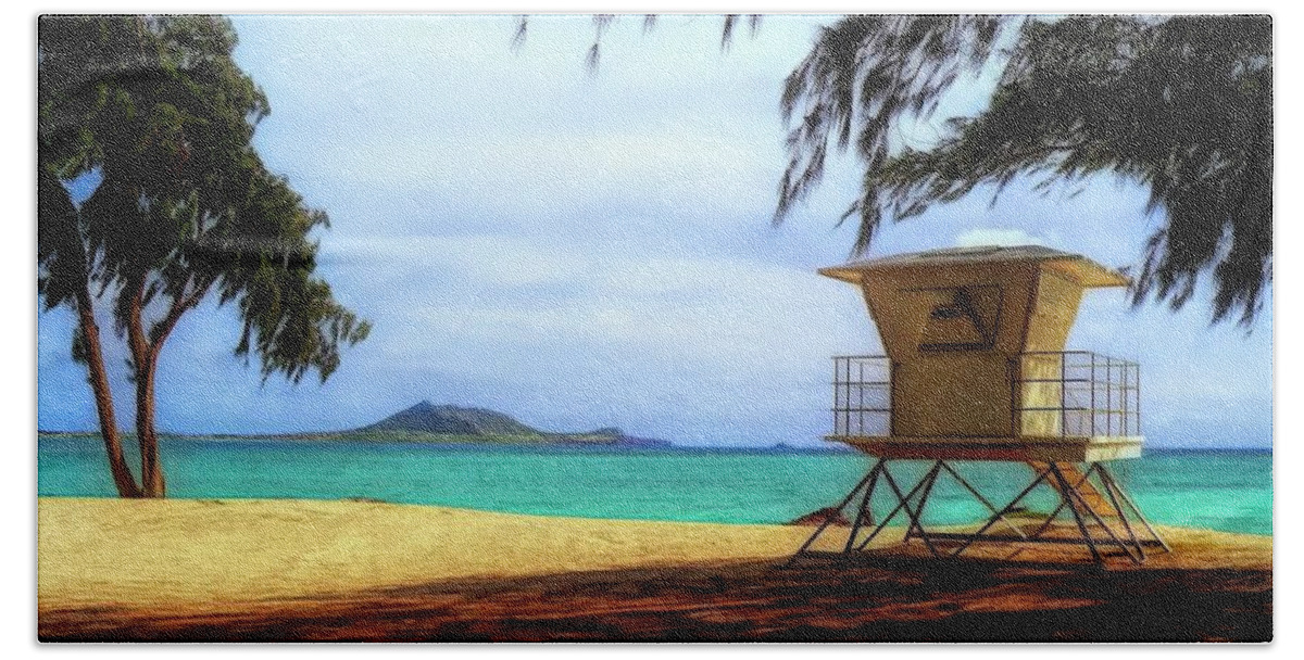 #hawaii Bath Towel featuring the photograph Kailua Beach by Cornelia DeDona