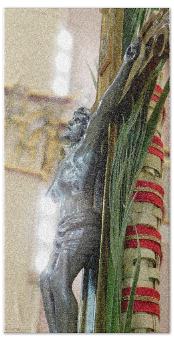 Jesus Hand Towel featuring the photograph Last Hour by Karen Mesaros
