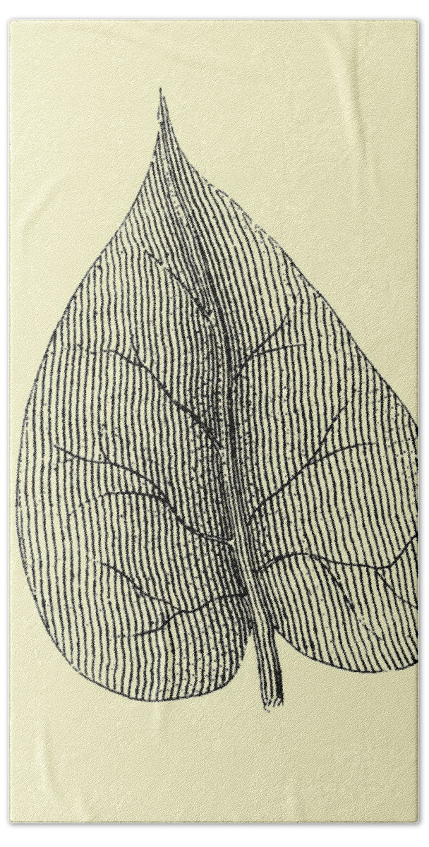 Leaf Hand Towel featuring the mixed media Leaf I by Naxart Studio