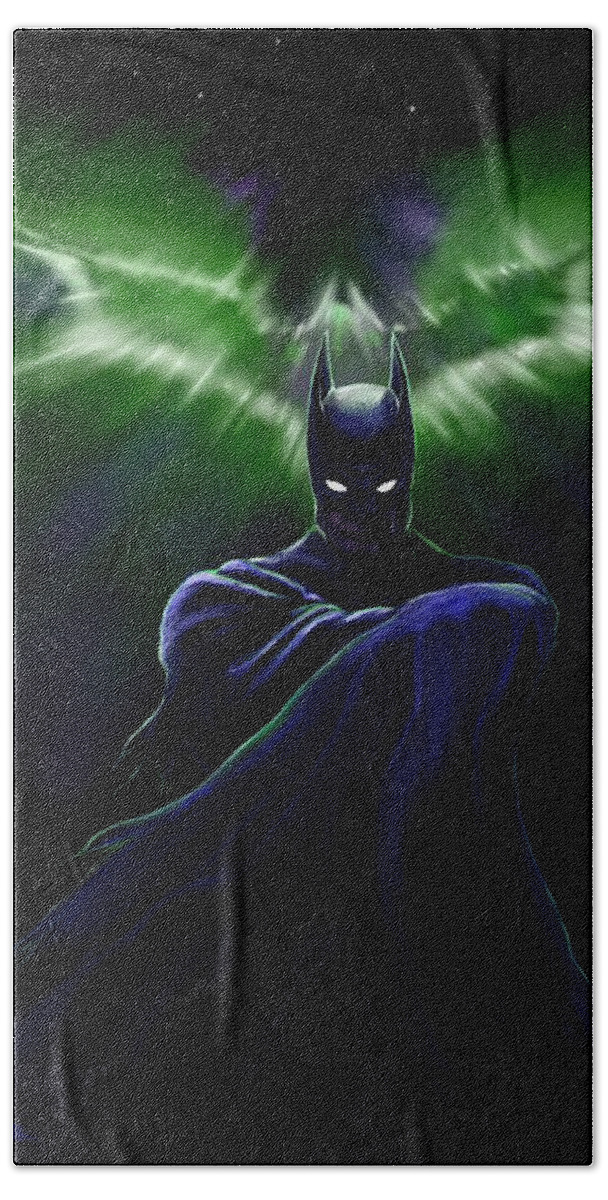 Bat Hand Towel featuring the digital art Like a Bat Out of Hell by Norman Klein