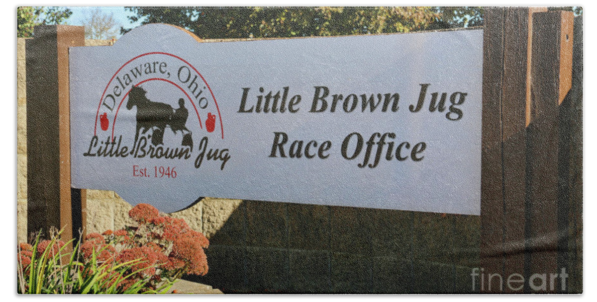 Delaware County Hand Towel featuring the photograph Little Brown Jug Delaware County Fairgrounds 5152 by Jack Schultz