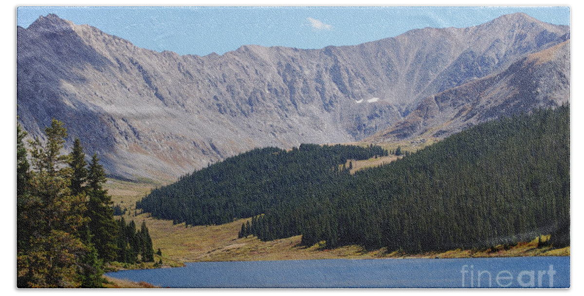 Colorado Hand Towel featuring the photograph Longs Peak Colorado by Steven Liveoak