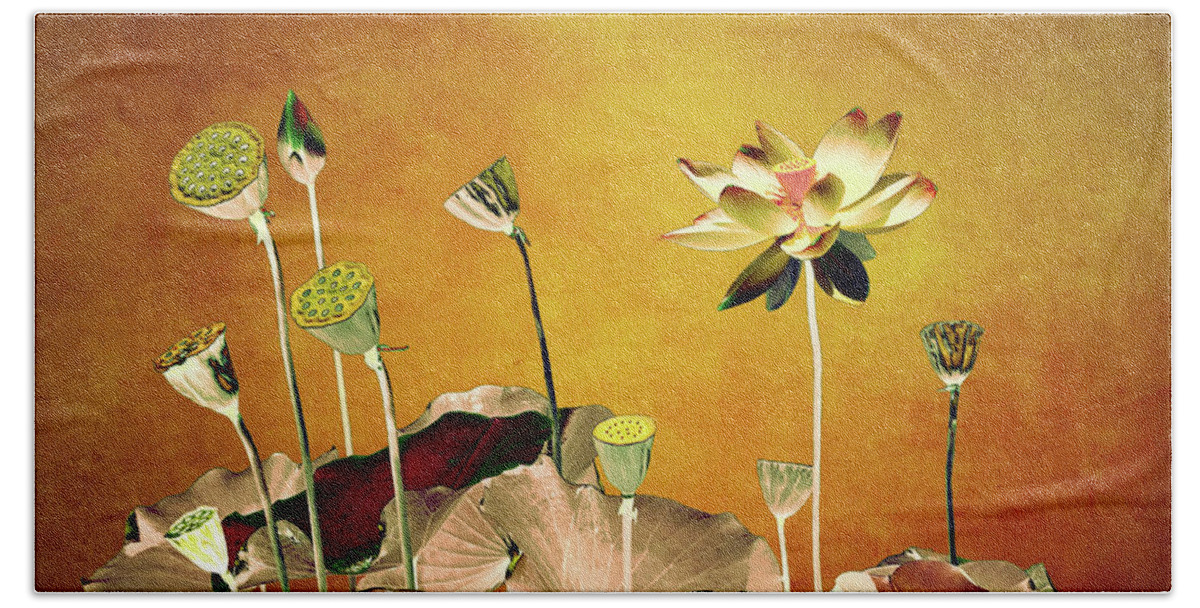 Gabriele Pomykaj Hand Towel featuring the photograph Lotus Flower by Gabriele Pomykaj