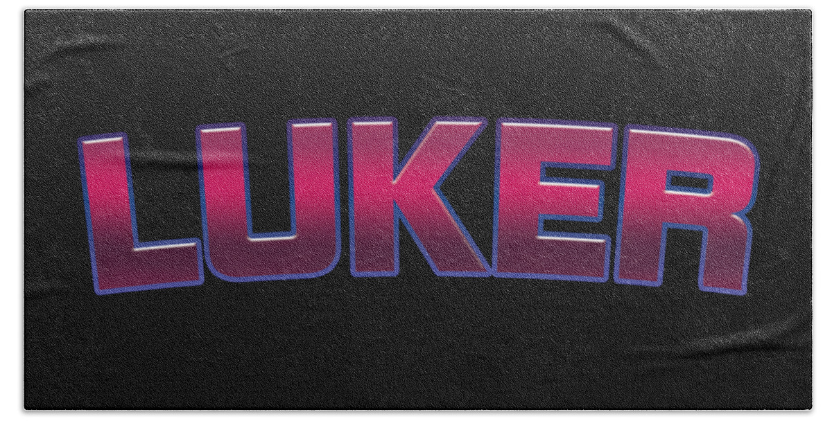 Luker Hand Towel featuring the digital art Luker #Luker by TintoDesigns