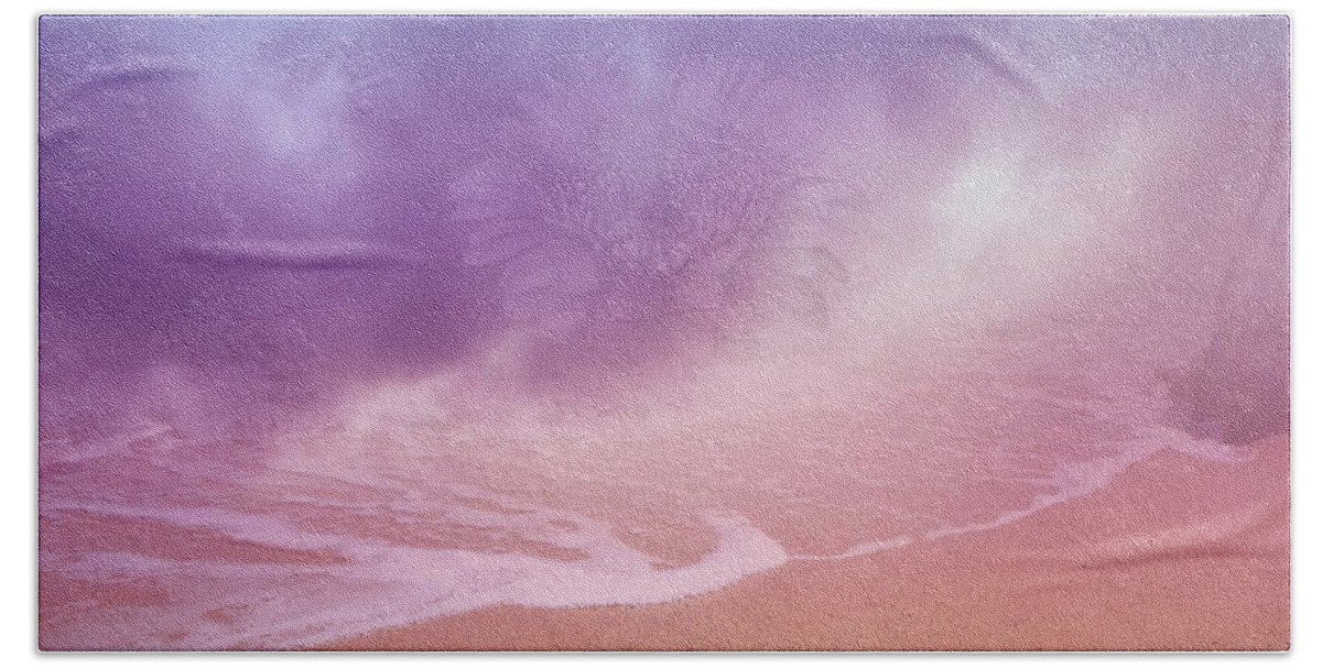 Magical Hand Towel featuring the photograph Magical Dust With Hazy Flower On Dreamland Beach by Johanna Hurmerinta