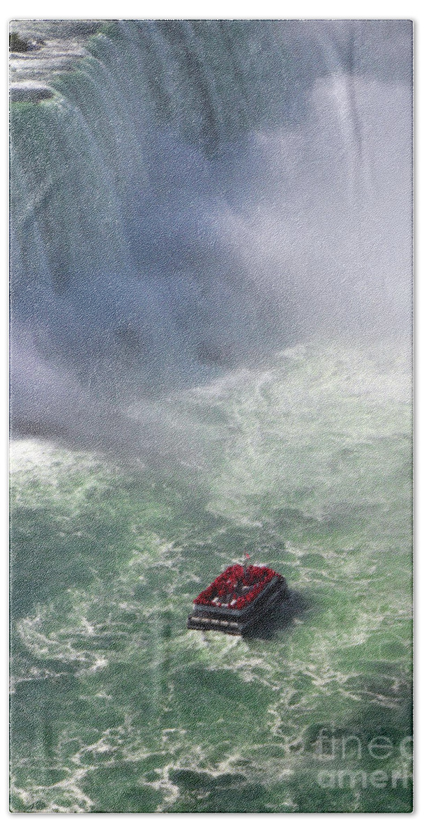 Maid Of The Mist Hand Towel featuring the photograph Maid of the Mist - Niagara Falls by Doc Braham