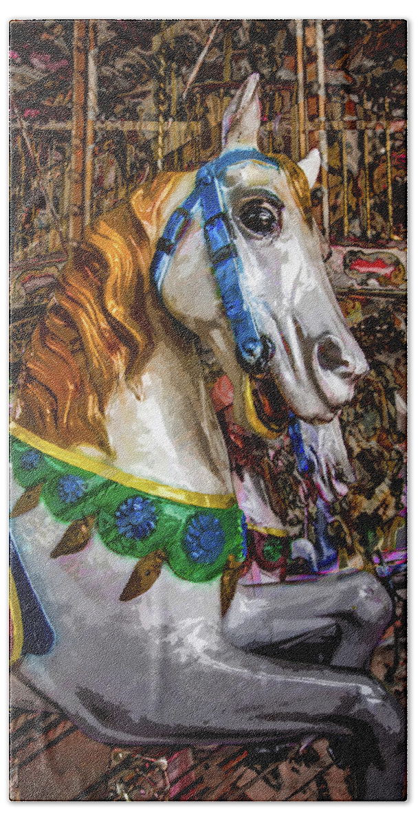 Carousel Hand Towel featuring the photograph Mall Of Asia Carousel 1 by Michael Arend