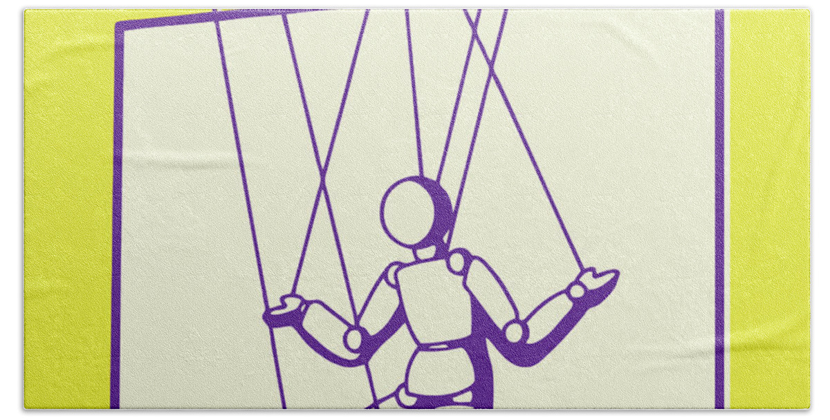 Campy Hand Towel featuring the drawing Marionette by CSA Images