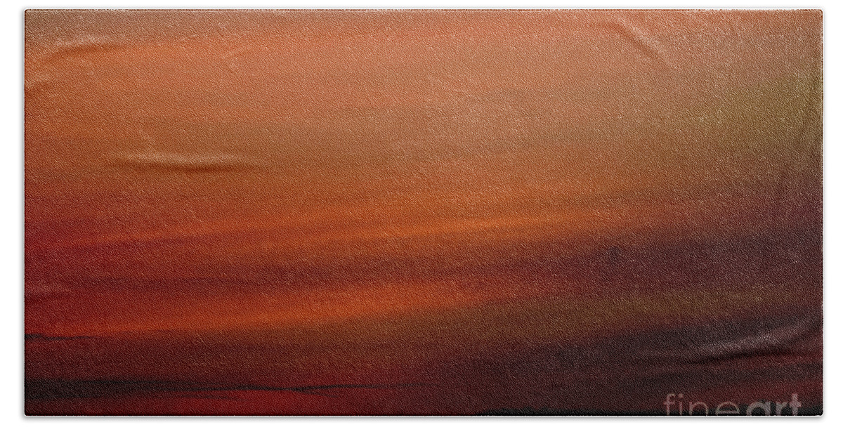 Sunset Bath Towel featuring the photograph Martian Sky by Debra Banks