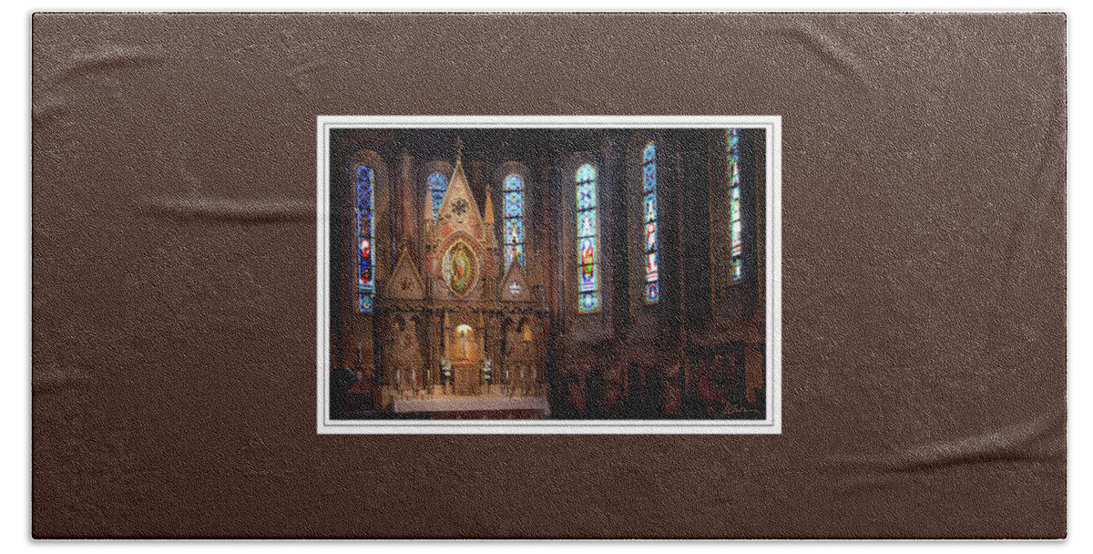 Altar Hand Towel featuring the photograph Matyas Church Altar in Budapest by Peggy Dietz
