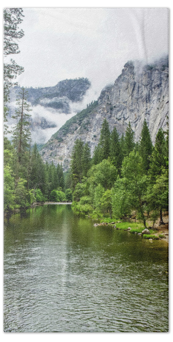 California Bath Towel featuring the photograph Misty Mountains, Yosemite by Dawn Richards