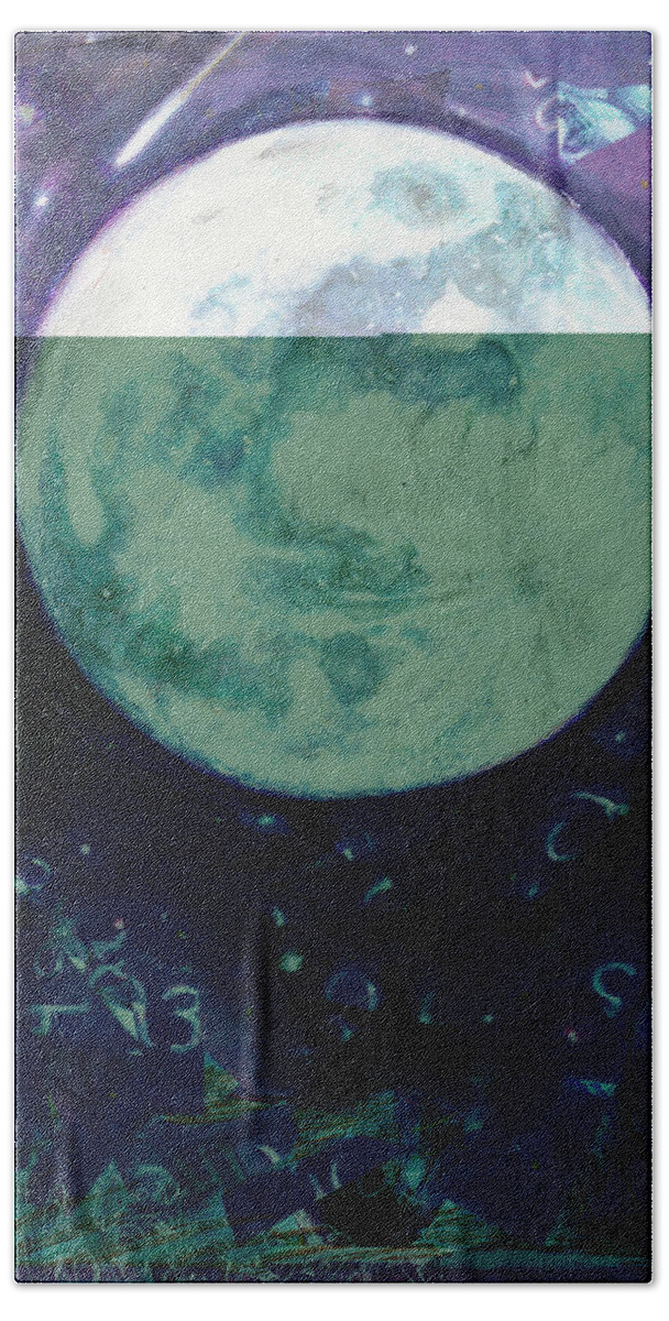 Moon Hand Towel featuring the painting Moon by Jeremy Robinson