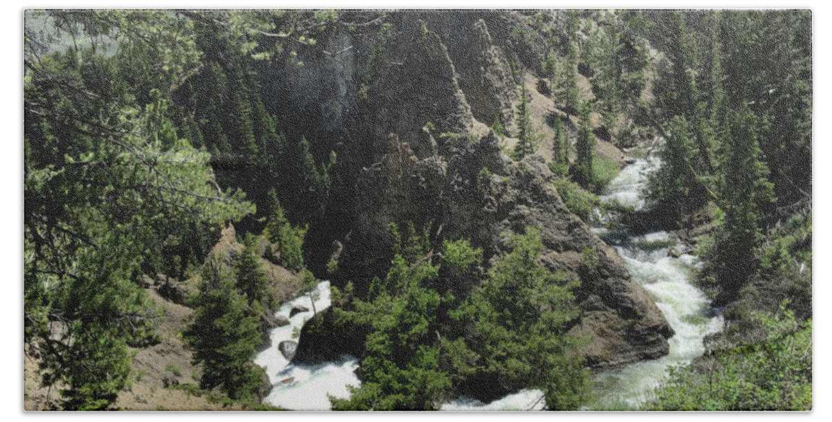 Glacier National Park Hand Towel featuring the photograph Mountain Stream by Gary Gunderson