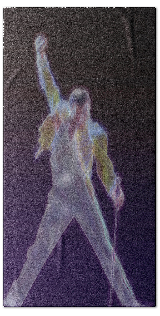 Freddy Bath Towel featuring the digital art Mr. Fahrenheit by Kenneth Armand Johnson