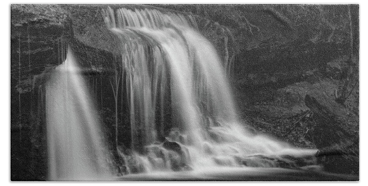 Landscape Hand Towel featuring the photograph Mystic waterfall by Hans Partes
