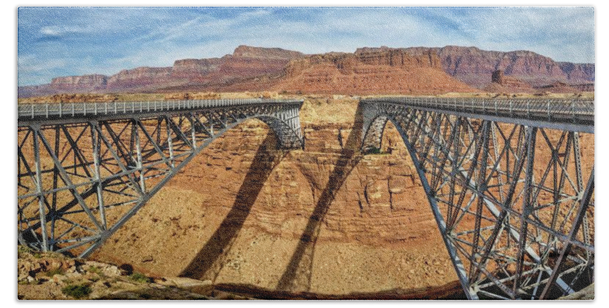 Navajo Bridges Bath Towel featuring the photograph Navajo Bridges No. 8 by Marisa Geraghty Photography