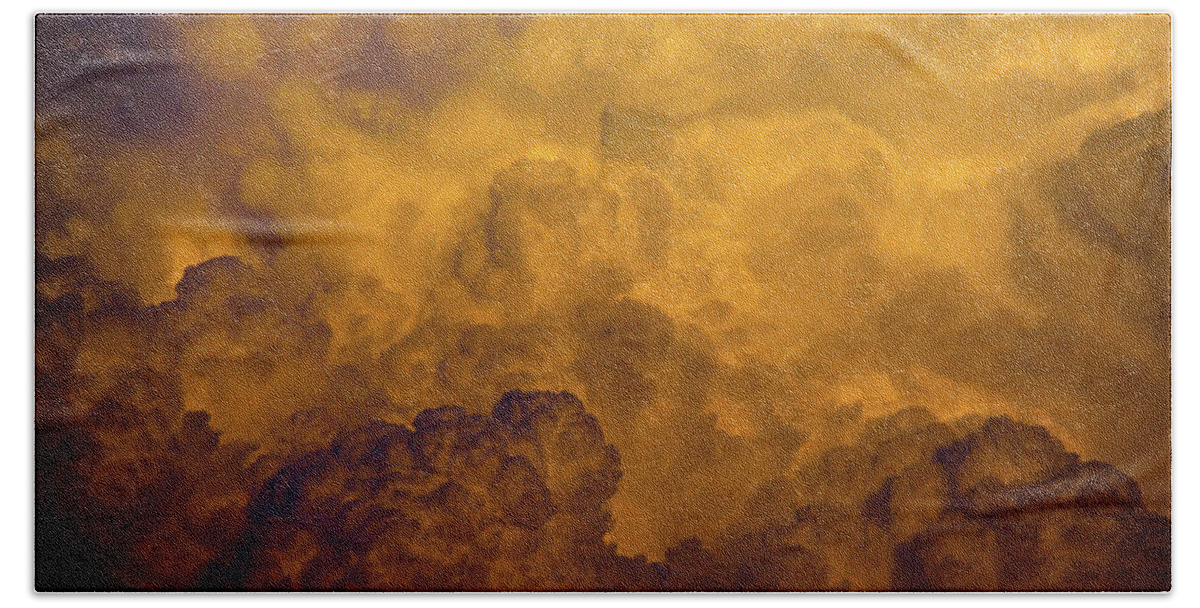 Nebraskasc Bath Towel featuring the photograph Nebraska Sunset Thunderheads 045 by NebraskaSC