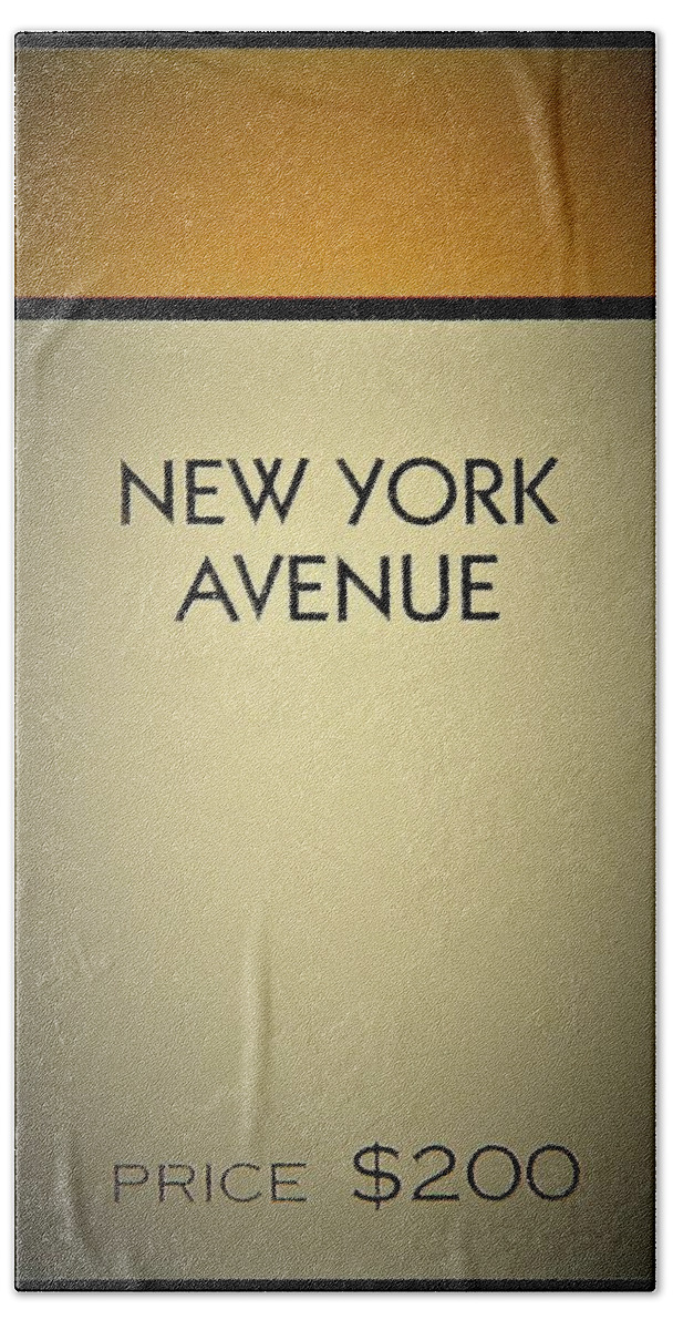 Monopoly Bath Towel featuring the photograph New York Avenue by Rob Hans