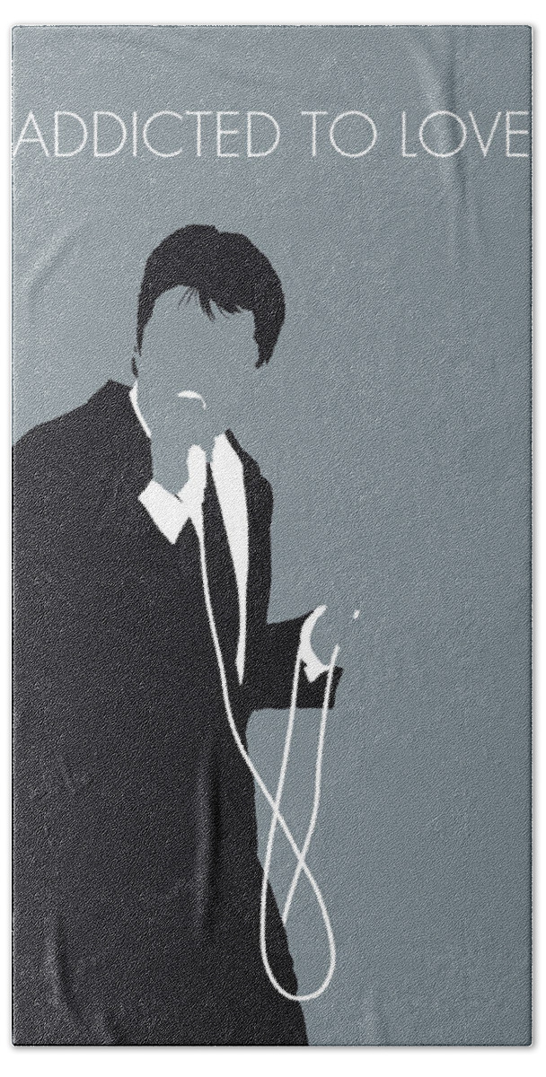 Robert Bath Towel featuring the digital art No277 MY Robert Palmer Minimal Music poster by Chungkong Art