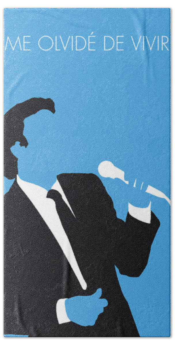Julio Hand Towel featuring the digital art No279 MY Julio Iglesias Minimal Music poster by Chungkong Art