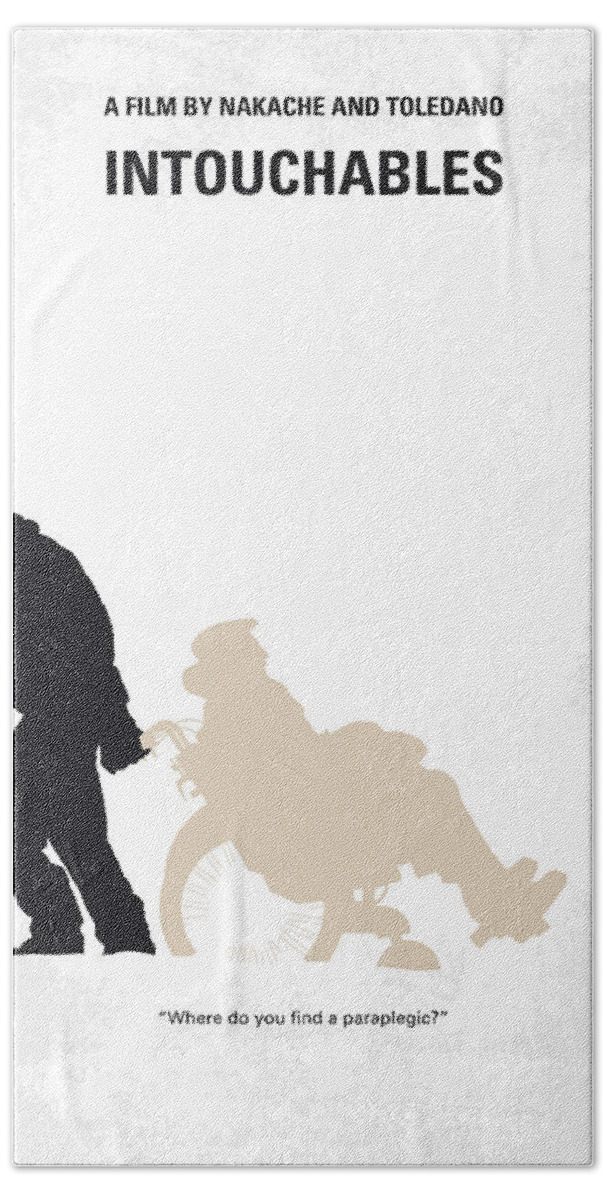 The Hand Towel featuring the digital art No994 My Intouchables minimal movie poster by Chungkong Art