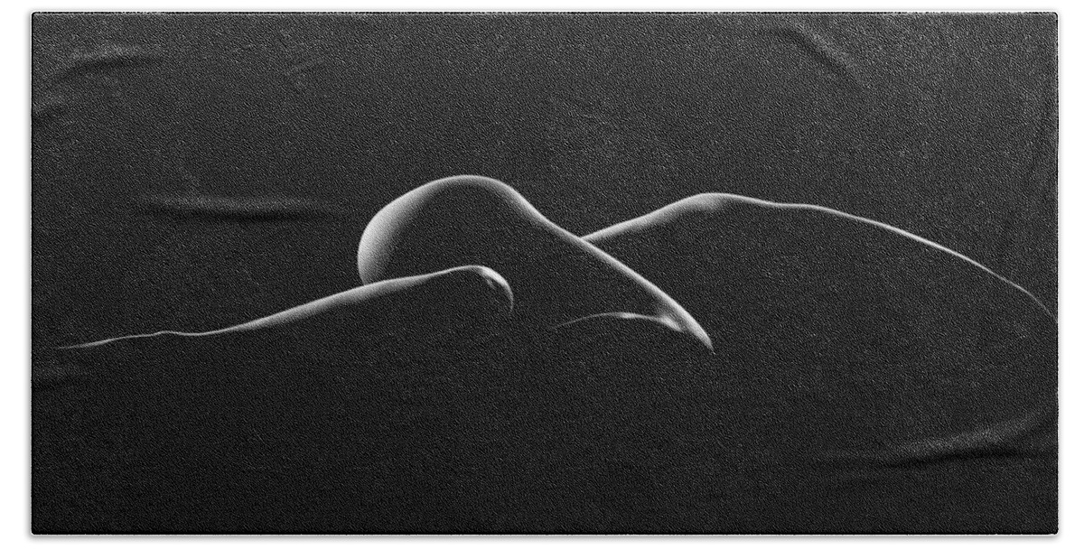 Woman Bath Towel featuring the photograph Nude woman bodyscape 7 by Johan Swanepoel