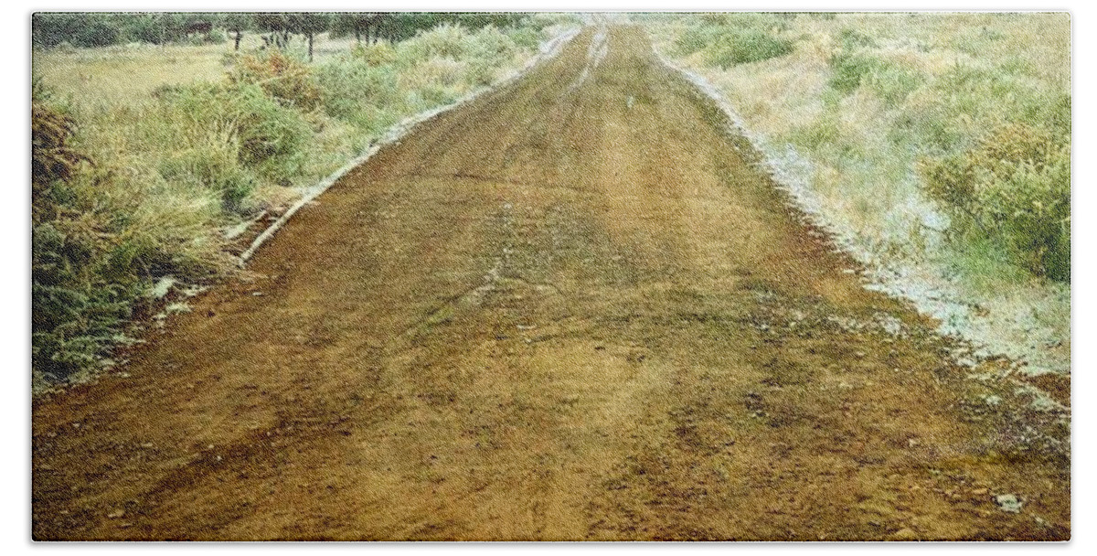 Roads Bath Towel featuring the photograph Ode To Country Roads by Brad Hodges