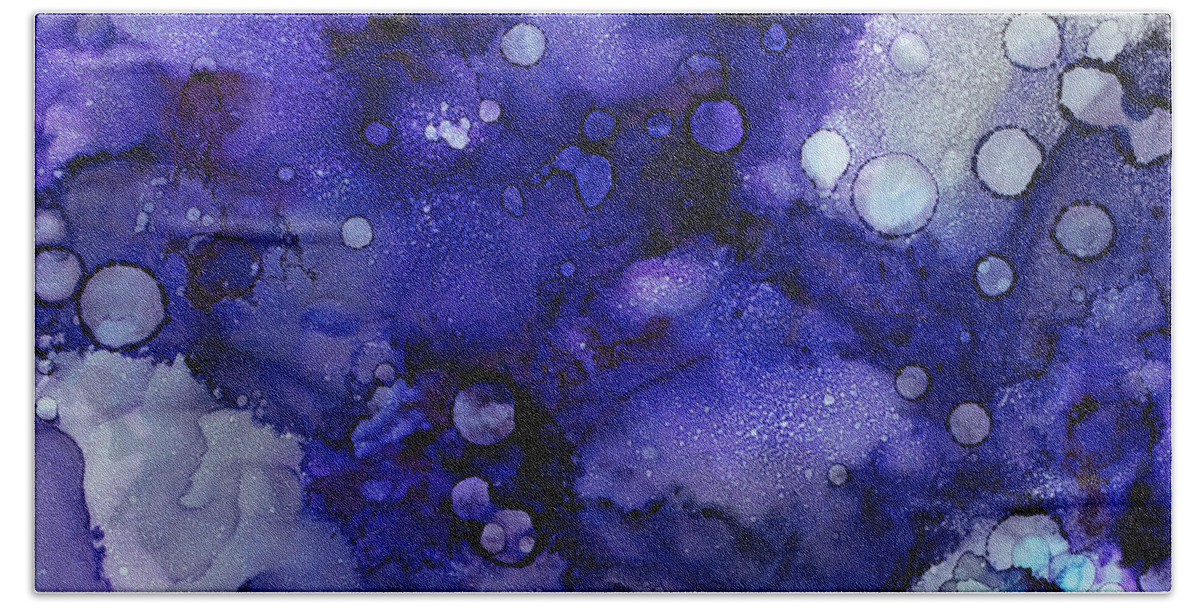 Space Bath Towel featuring the painting Odyssey by Tamara Nelson