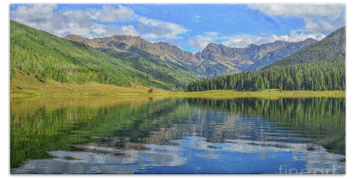 Lake Bath Towel featuring the photograph On the Lake by Melissa Lipton