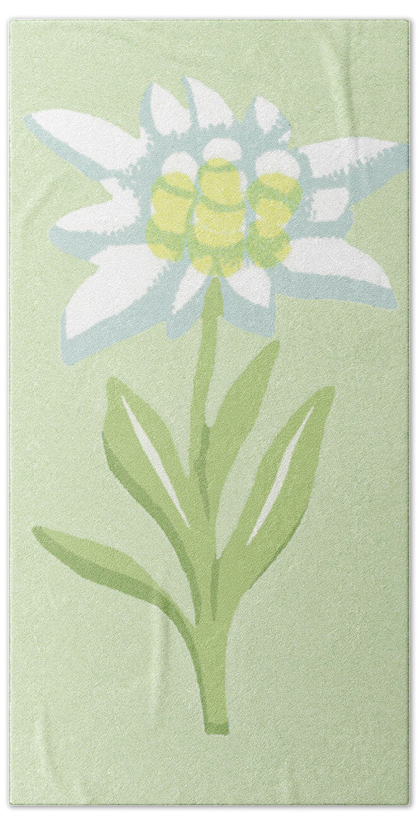 Bloom Hand Towel featuring the drawing One Flower by CSA Images